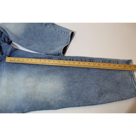 Old Navy O.G. Straight Leg High Rise Lite Wash Blue Jeans Size:20 Distressed - Picture 15 of 16
